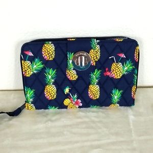 Vera Bradley Toucan Party Quilted RFID Turnlock Wallet